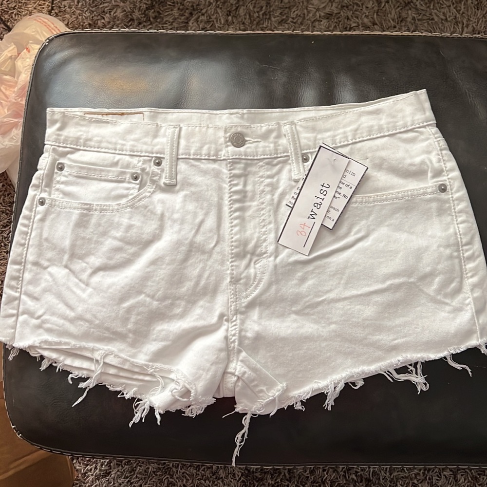 Vintage Levi’s cutoff Jean shorts.